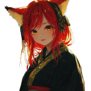 Anime Fox Girl V16 Vinyl Car Decal Sticker – Waterproof & UV-Resistant 3.4133333333333336"