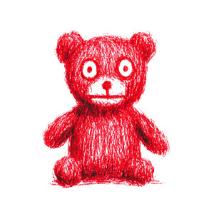 Nightmare Teddy Bear Vinyl Car Decal Sticker – Waterproof & UV-Resistant 3.4133333333333336"