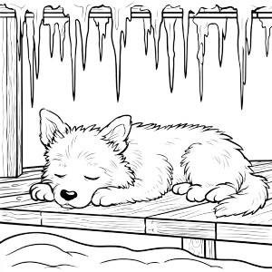 Kawaii Sleeping Dog V2 Vinyl Car Decal Sticker – Waterproof & UV-Resistant 3.4133333333333336"