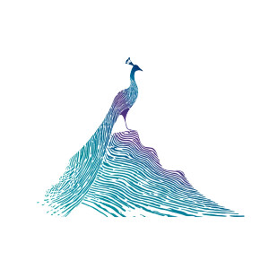 Peacock Mountain Logo Vinyl Car Decal Sticker – Waterproof & UV-Resistant 3.4133333333333336"