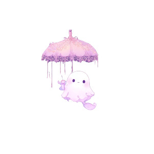 Ghost With Umbrella V2 Vinyl Car Decal Sticker – Waterproof & UV-Resistant 3.4133333333333336"