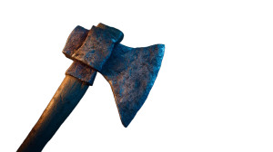 Battle-Worn Iron Axe Vinyl Car Decal Sticker – Waterproof & UV-Resistant 2.72"