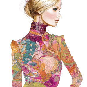Retro-Futurism Fashion Art Vinyl Car Decal Sticker – Waterproof & UV-Resistant 3.4133333333333336"