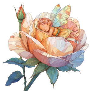 Sleeping Fairy V3 Vinyl Car Decal Sticker – Waterproof & UV-Resistant 3.4133333333333336"