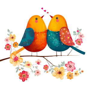 Colorful Cartoon Birds V11 Vinyl Car Decal Sticker – Waterproof & UV-Resistant 3.4133333333333336"