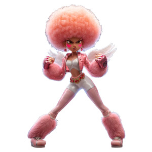 Futuristic K-Pop Warrior Vinyl Car Decal Sticker – Waterproof & UV-Resistant 3.4133333333333336"