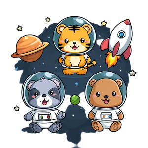 Cute Astronaut Animals Vinyl Car Decal Sticker – Waterproof & UV-Resistant 6.826666666666667" Cute Astronaut Animals Vinyl Car Decal Sticker – Waterproof & UV-Resistant 6.826666666666667"