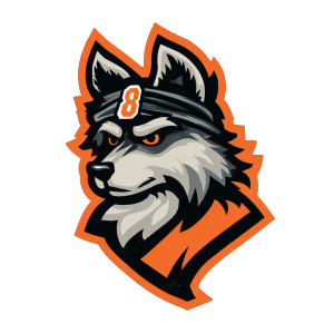 Retro Wolf Logo V2 Vinyl Car Decal Sticker – Waterproof & UV-Resistant 3.4133333333333336"