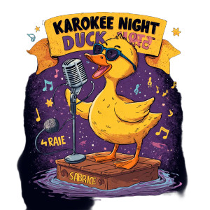 Singing Duck Karaoke Vinyl Car Decal Sticker – Waterproof & UV-Resistant 6.826666666666667"