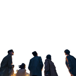 Stargazing Illustration Vinyl Car Decal Sticker – Waterproof & UV-Resistant 3.4133333333333336"