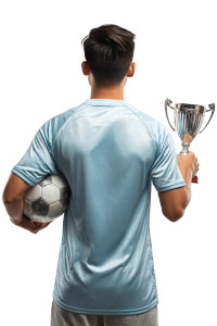 Soccer Champion Portrait Vinyl Car Decal Sticker – Waterproof & UV-Resistant 8.96"