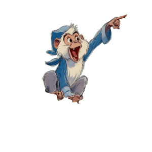 Pirate Capuchin Monkey Vinyl Car Decal Sticker – Waterproof & UV-Resistant 3.4133333333333336"