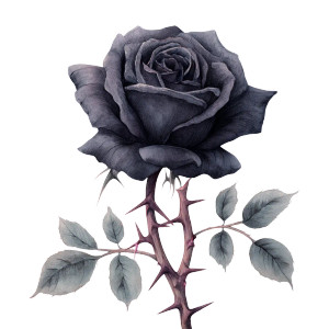 Gothic Black Rose V2 Vinyl Car Decal Sticker – Waterproof & UV-Resistant 3.4133333333333336"