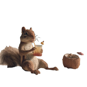 Blind Squirrel Holiday Vinyl Car Decal Sticker – Waterproof & UV-Resistant 3.4133333333333336"