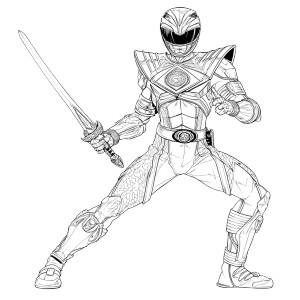 Red Power Ranger V5 Vinyl Car Decal Sticker – Waterproof & UV-Resistant 6.826666666666667"