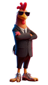 Stylish Chicken Character V2 Vinyl Car Decal Sticker – Waterproof & UV-Resistant 9.706666666666667"