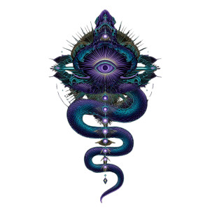 Mystical Serpent Spine Vinyl Car Decal Sticker – Waterproof & UV-Resistant 6.826666666666667"
