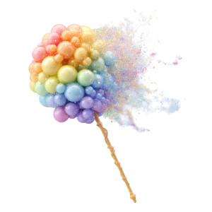 Magic Balloon Wand Vinyl Car Decal Sticker – Waterproof & UV-Resistant 3.4133333333333336"