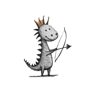 Dragon Archer Sketch Vinyl Car Decal Sticker – Waterproof & UV-Resistant 3.4133333333333336"