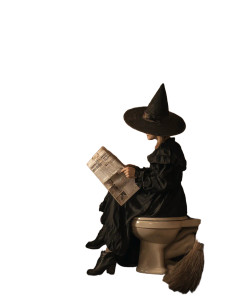 Cozy Halloween Witch Vinyl Car Decal Sticker – Waterproof & UV-Resistant 4.1066666666666665"