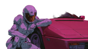 Cyborg Anime Warrior V2 Vinyl Car Decal Sticker – Waterproof & UV-Resistant 5.4