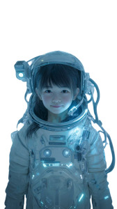 Futuristic Child Explorer Vinyl Car Decal Sticker – Waterproof & UV-Resistant 4.8533333333333335"