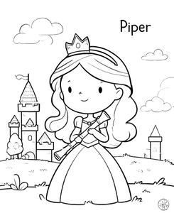 Princess Piper Vinyl Car Decal Sticker – Waterproof & UV-Resistant 8.106666666666667"