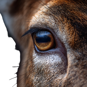 Deer Eye Close-Up V3 Vinyl Car Decal Sticker – Waterproof & UV-Resistant 3.4133333333333336"