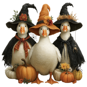 Witch Hat Geese V2 Vinyl Car Decal Sticker – Waterproof & UV-Resistant 3.4133333333333336"