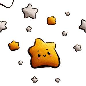 Cartoon Star V4 Vinyl Car Decal Sticker – Waterproof & UV-Resistant 3.4133333333333336"