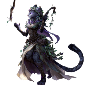 Tabaxi Druid Vinyl Car Decal Sticker – Waterproof & UV-Resistant 3.4133333333333336"