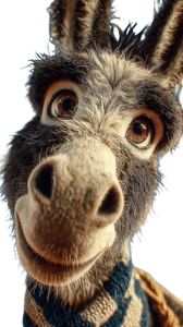 Curious Donkey Close-Up Vinyl Car Decal Sticker – Waterproof & UV-Resistant 4.8533333333333335"