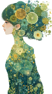 Silhouette With Flowers V5 Vinyl Car Decal Sticker – Waterproof & UV-Resistant 9.706666666666667"