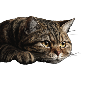 Brown Tabby Cat V6 Vinyl Car Decal Sticker – Waterproof & UV-Resistant 3.4133333333333336"