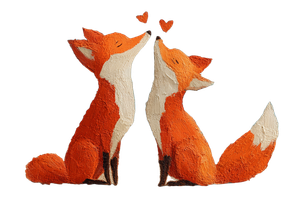 Acrylic Foxes Love Vinyl Car Decal Sticker – Waterproof & UV-Resistant 6.1866666666666665"