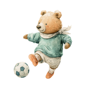 Sporty Bear Vinyl Car Decal Sticker – Waterproof & UV-Resistant 3.4133333333333336"