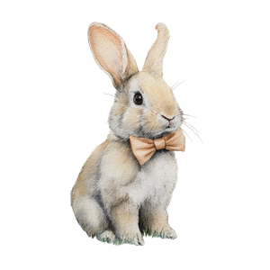 Bowtie Rabbit Vinyl Car Decal Sticker – Waterproof & UV-Resistant 3.4133333333333336"