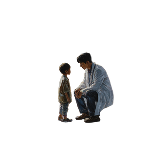 Korean Doctor And Child Vinyl Car Decal Sticker – Waterproof & UV-Resistant 3.4133333333333336" Korean Doctor And Child Vinyl Car Decal Sticker – Waterproof & UV-Resistant 3.4133333333333336"