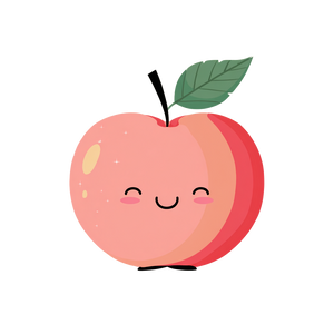 Cute Kawaii Apple Vinyl Car Decal Sticker – Waterproof & UV-Resistant 3.4133333333333336"