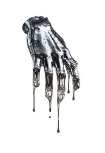Melting Silver Hand Vinyl Car Decal Sticker – Waterproof & UV-Resistant 4.426666666666667"