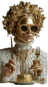 Golden Glamour Scene Vinyl Car Decal Sticker – Waterproof & UV-Resistant 4.8533333333333335"