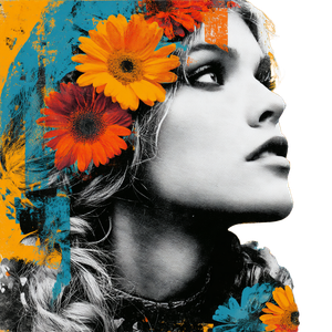 Pop Art Flower Woman Vinyl Car Decal Sticker – Waterproof & UV-Resistant 3.4133333333333336"