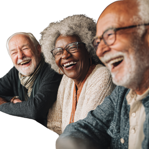 Joyful Elderly Gathering V4 Vinyl Car Decal Sticker – Waterproof & UV-Resistant 3.4133333333333336"