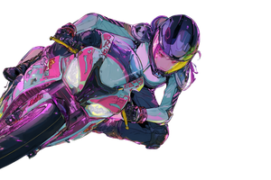 Cyberpunk Motorcycle Racer Vinyl Car Decal Sticker – Waterproof & UV-Resistant 5.97333333333333
