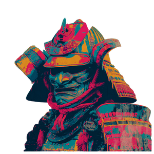 Pop Art Samurai V2 Vinyl Car Decal Sticker – Waterproof & UV-Resistant 3.4133333333333336"