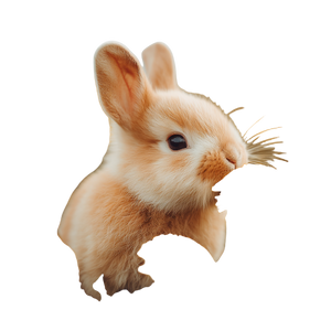 Dandelion Bunny Vinyl Car Decal Sticker – Waterproof & UV-Resistant 3.4133333333333336"