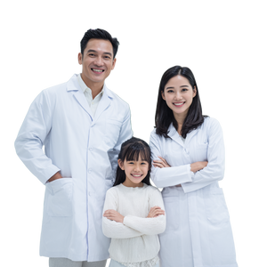 Happy Family With Dentist Vinyl Car Decal Sticker – Waterproof & UV-Resistant 3.4133333333333336"