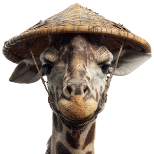 Giraffe In Hat Vinyl Car Decal Sticker – Waterproof & UV-Resistant 3.4133333333333336"