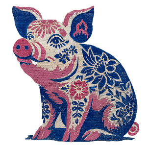 Pig Stencil Vinyl Car Decal Sticker – Waterproof & UV-Resistant 3.4133333333333336"