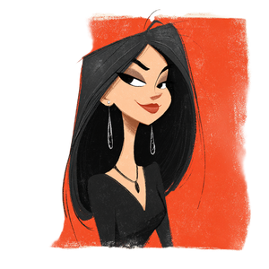 Smirking Lady Vinyl Car Decal Sticker – Waterproof & UV-Resistant 3.4133333333333336"